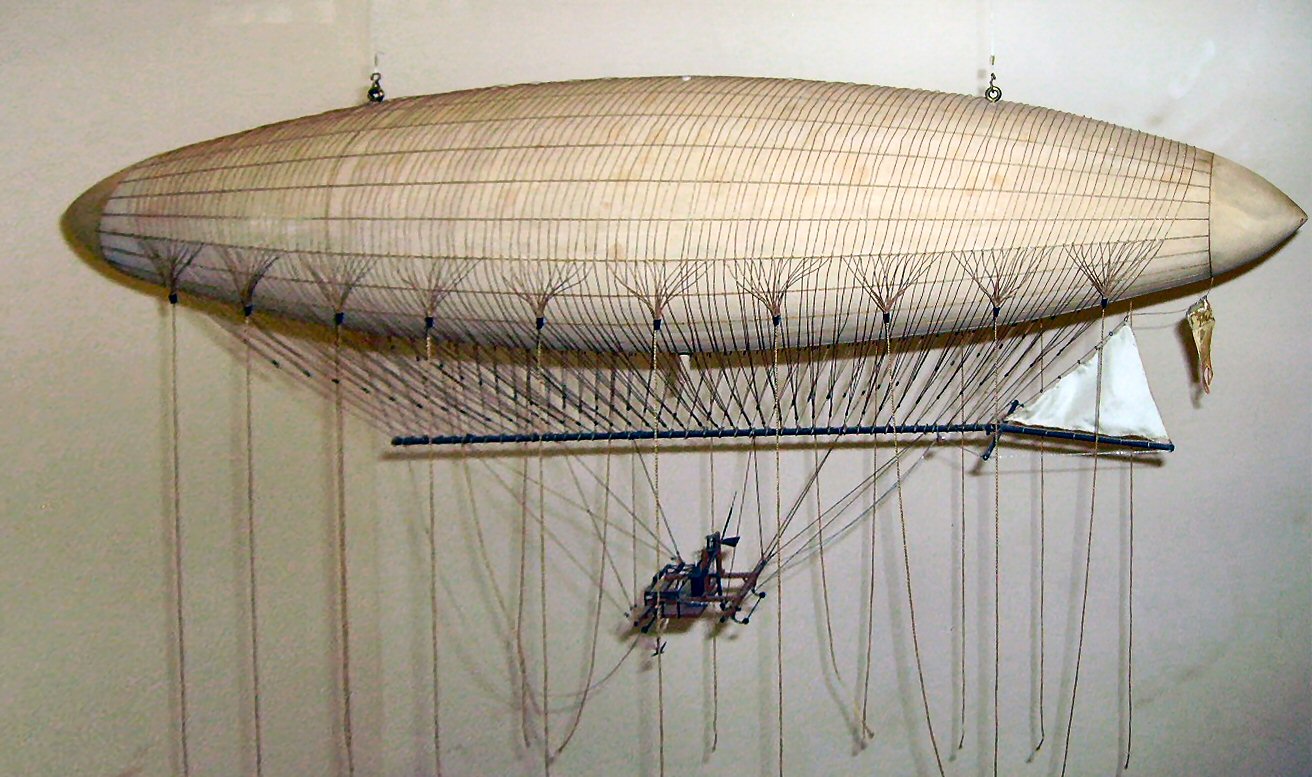 Model al dirijabilului lui Henri Giffard la Muzeul de Știință din Londra / Mike Young Wikipedia