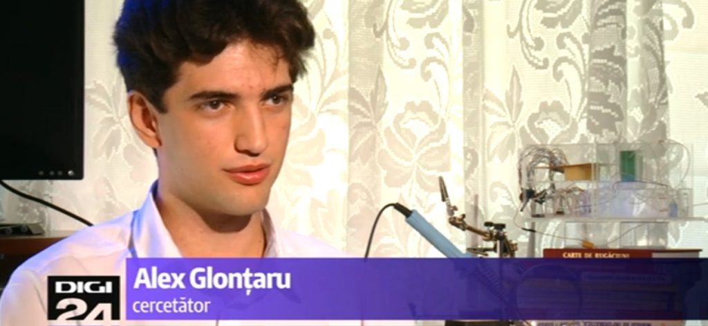 Tânărul cercetător român Alex Glonțaru (Digi 24)
