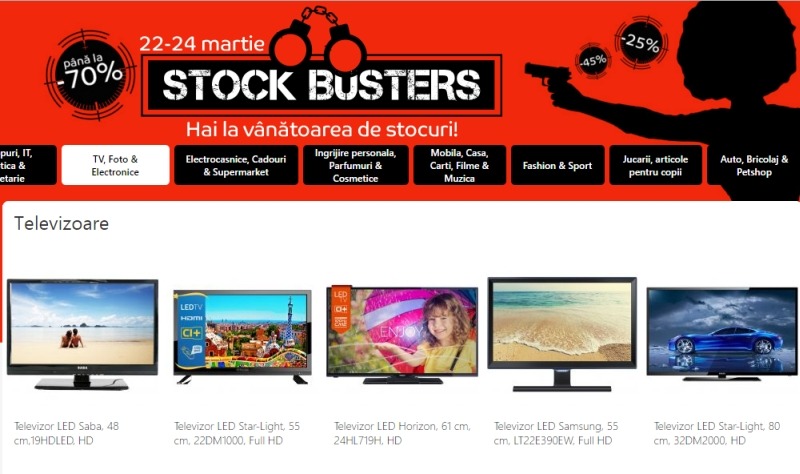 reduceri eMAG Stock Busters