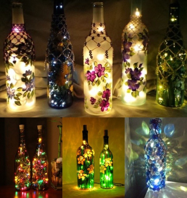 idei de decorare sticle