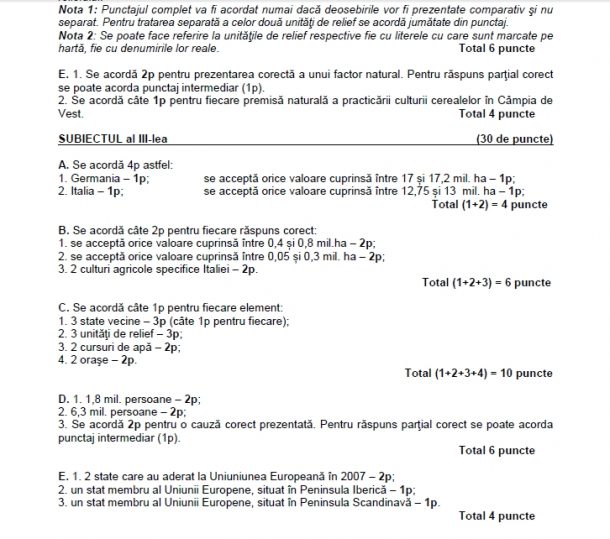 BAC 2016. Barem și Subiecte La Proba De Geografie