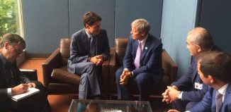 Justin Trudeau și Dacian Cioloș au discutat problema vizelor la New York (Facebook)