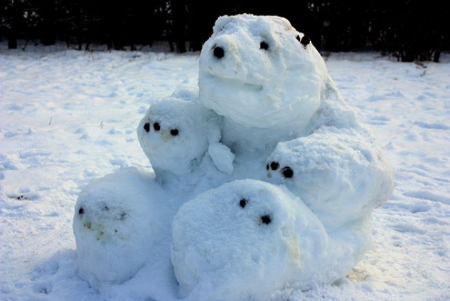 oameni de zăpadă