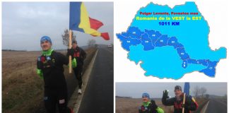 Maghiarul fără o mână care a alergat 30 de km cu drapelul României de Ziua Naţională polgar levente ioan