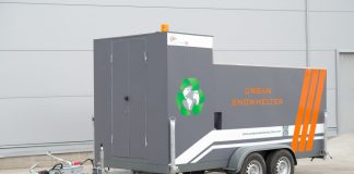 Oraşul din România în care zăpada nu este o problemă. Este topită cu un utilaj special Așa arată mașina de topit zăpada (Foto: Deltamed)