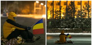Povestea tânărului care a protestat singur o noapte întreagă în fața Guvernului andrei popa
