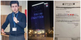 Un tânăr care a făcut proiecții laser la proteste a fost chemat la Poliție proiecții laser brd