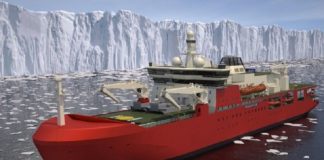 Australienii își construiesc un spărgător de gheață la Galați. Traficul naval pe Dunăre, blocat din cauza sloiurilor Așa va arăta spărgătorul de gheață pe care șantierul din Galați îl construiește pentru Australia (Foto: Adevărul)