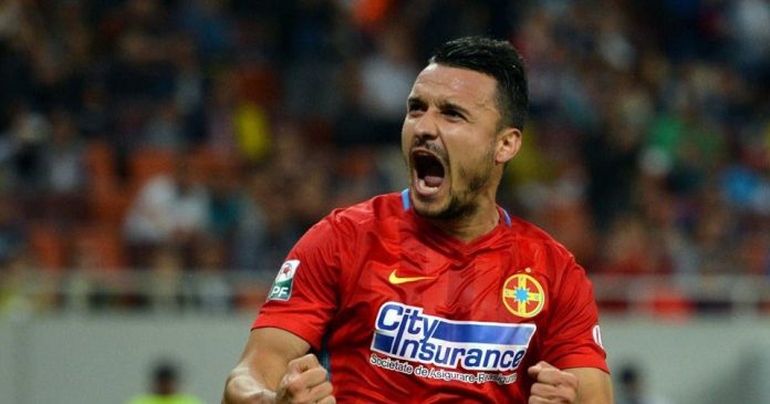 Constantin Budescu a făcut un meci mare cu Viktoria Plzen. Foto: Facebook FCSB