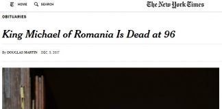 A murit Regele Mihai I: Ce a scris presa străină Regele Mihai a murit. Foto: New York Times