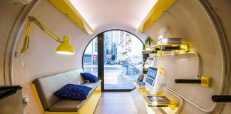 Casa-tub, o soluție ingenioasă pentru viața în orașele foarte aglomerate Așa arată o casă-tub. Foto: OPod/James Law Cybertecture