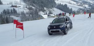 Dacia Duster, campioană la slalom pe o pârtie din Elveția. A învins clar mașini mult mai scumpe – VIDEO Dacia Duster a făcut legea pe pârtia elvețiană. Foto: carplanet.ch