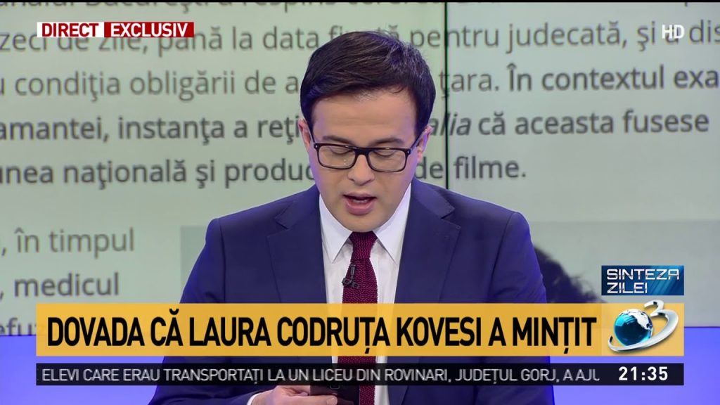 Mihai Gâdea va trebui să îi ceară scuze Laurei Codruța Kovesi. Foto: Antena 3
