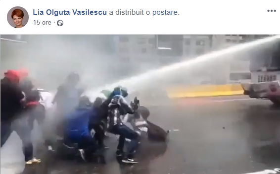 lia olguța vasilescu tunuri cu apă pe protestatari