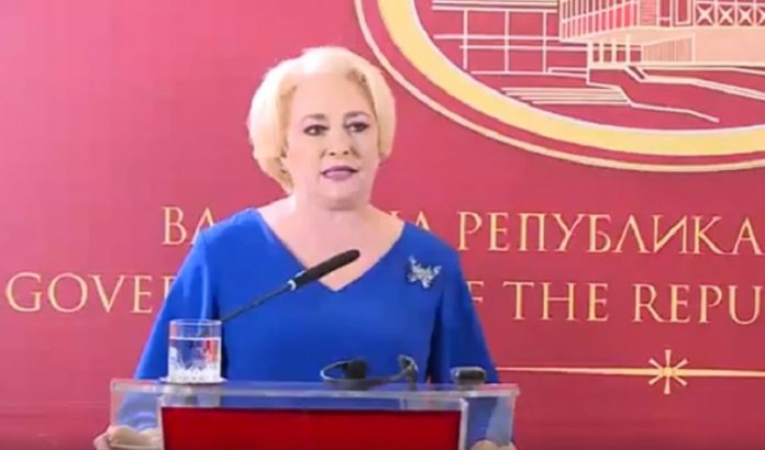 Viorica Dăncilă a dat-o-n bară și în Macedonia. Foto: Guvernul României / Facebook