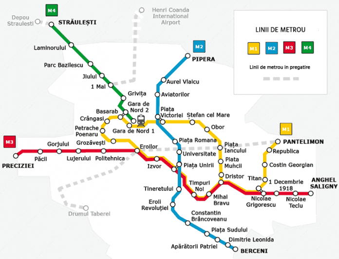 hartă metrou