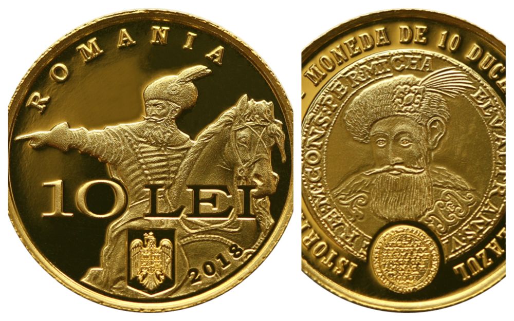monede aur 10 ducați mihai viteazul