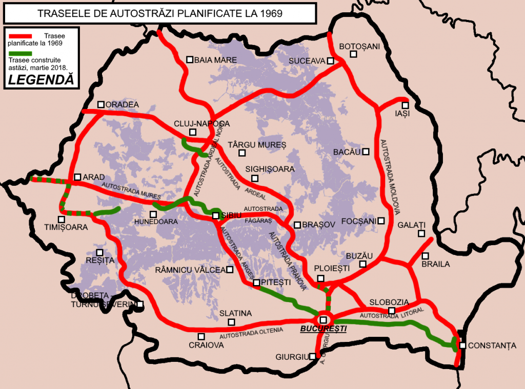 autostrăzi propuse românia