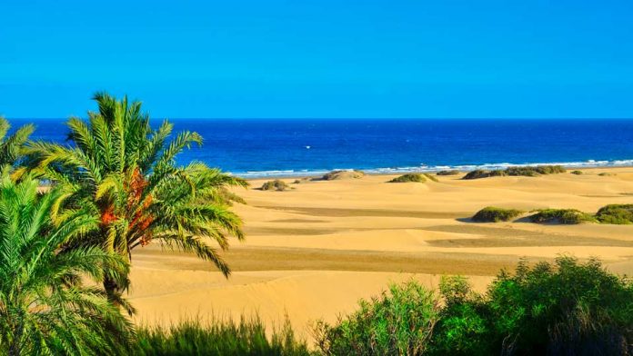 cele mai frumoase plaje din Spania Maspalomas
