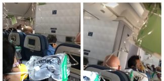 Clipe de spaimă la bordul unui avion ce a coborât brusc 9.000 de metri avion depresurizat delta