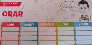 Copiii au primit orare cu chipul primarului în prima zi de școală orar daniel florea