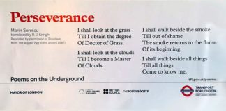 Cum a ajuns o poezie a lui Marin Sorescu pe trenurile metroului din Londra