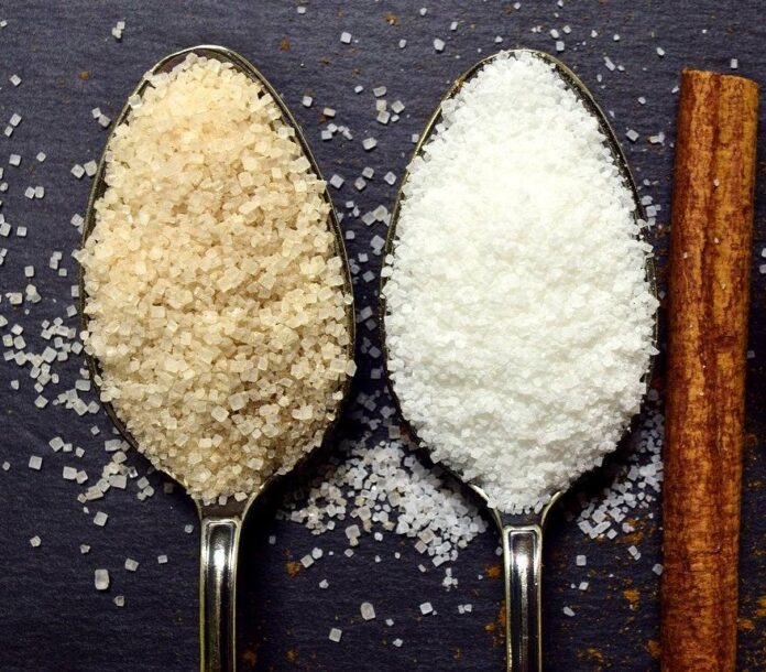 diferența între zahăr alb și brun