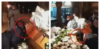 Credincioșii și-au dat măștile jos și au pupat sicriul lui Pimen, mort de coronavirus pimen sicriu pupat