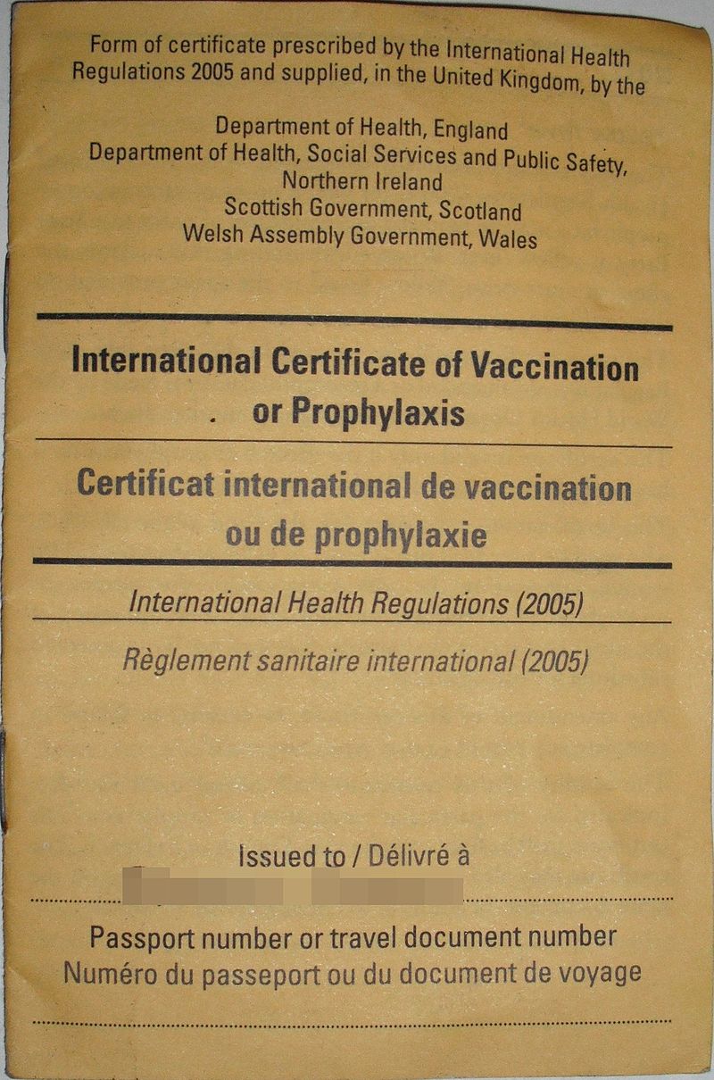 Certificatul Internațional de Vaccinare