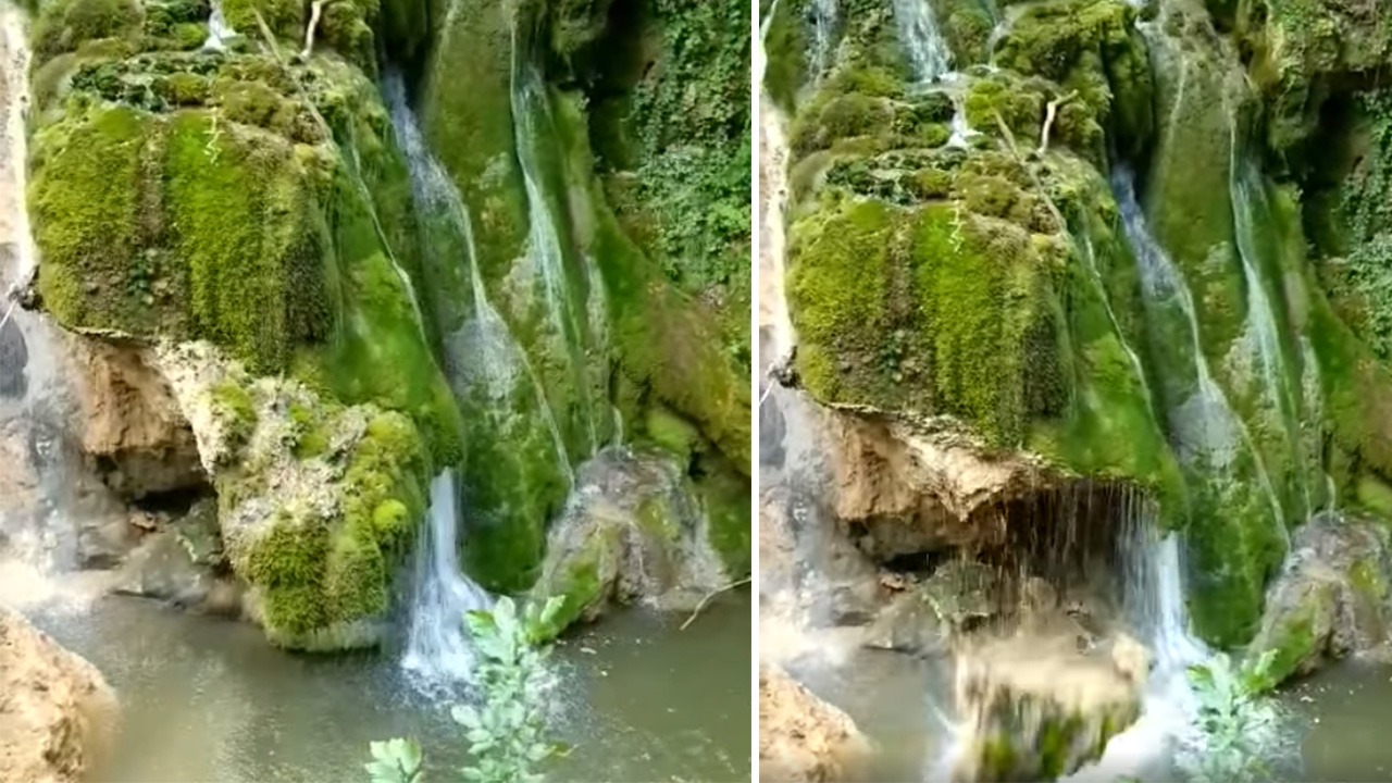 Cascada Bigăr FOTO: Captură video Romsilva