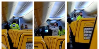 Un bărbat care nu voia să poarte mască în avion a fost dat jos de poliție, în aplauzele pasagerilor pasager dat jos avion mască cluj