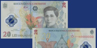 Apare o nouă bancnotă în România Bancnota de 20 lei