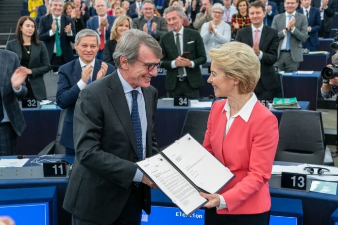 David Sassoli și Ursula von der Leyen FOTO: Parlamentul European