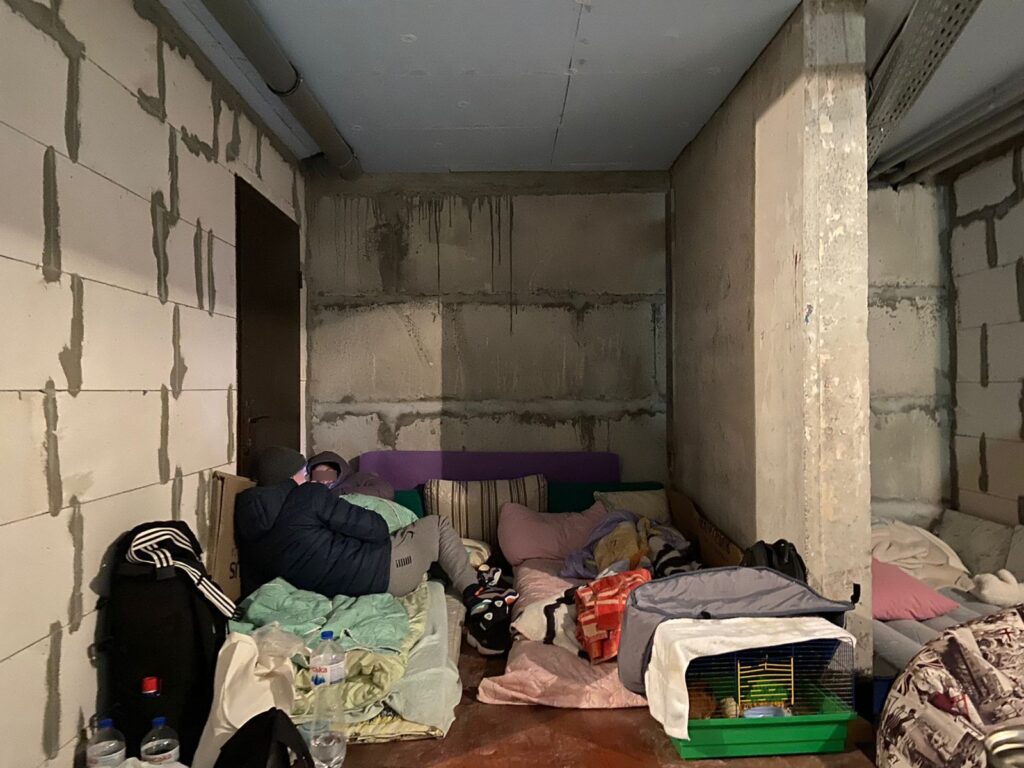 Adăpost de protecție civilă din Ucraina