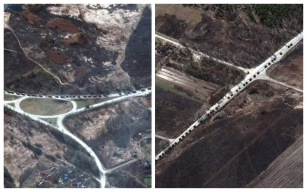 imagini satelit convoi rusesc kiev