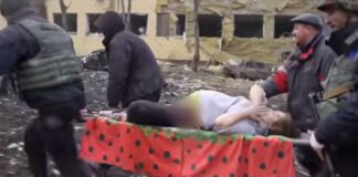 Femeia însărcinată scoasă pe targă din maternitatea bombardată de ruși a murit. Nici copilul nu a supraviețuit | VIDEO femeie însărcinată mariupol