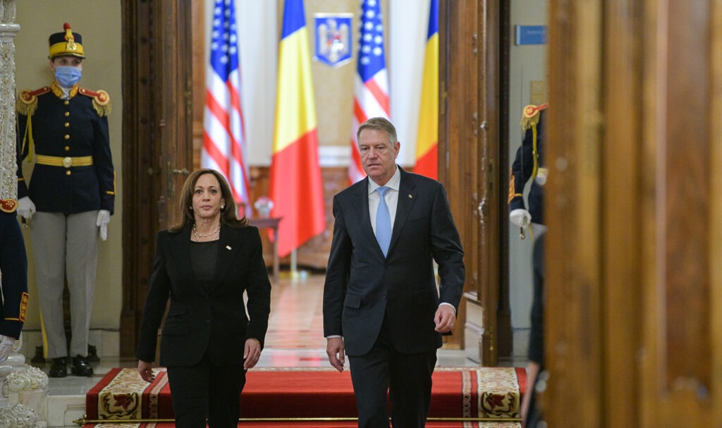 Kamala Harris și Klaus Iohannis FOTO: Presidency.ro
