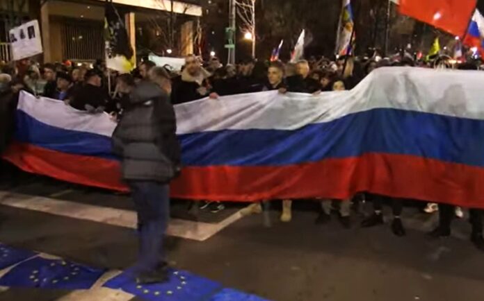 protest pro-rusia belgrad