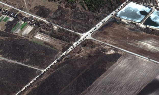 imagini satelit convoi rusesc kiev