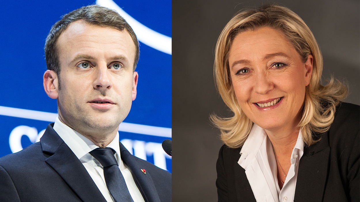 Emmanuel Macron și Marine Le Pen FOTO: Wikimedia Commosn
