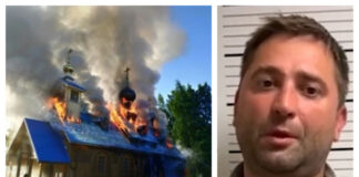 Supărat că soția lui dă prea mulți bani bisericii, un rus a dat foc lăcașului de cult biserică arsă sankt petersburg