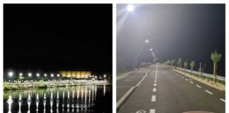 Comuna din România cu faleză, zonă de promenadă, pistă de biciclete și grătare din cărămidă pe malul râului comuna berca buzău