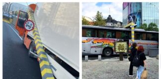 Un TIR a rupt poarta de fier de la Pasajul Unirii. E al doilea incident în doar câteva zile pasajul unirii