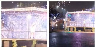 Concert viral la Calafat. O cântăreață îndeamnă oamenii să aplaude, deși piața e goală: „Așa, foarte bine acolo!” calafat concert