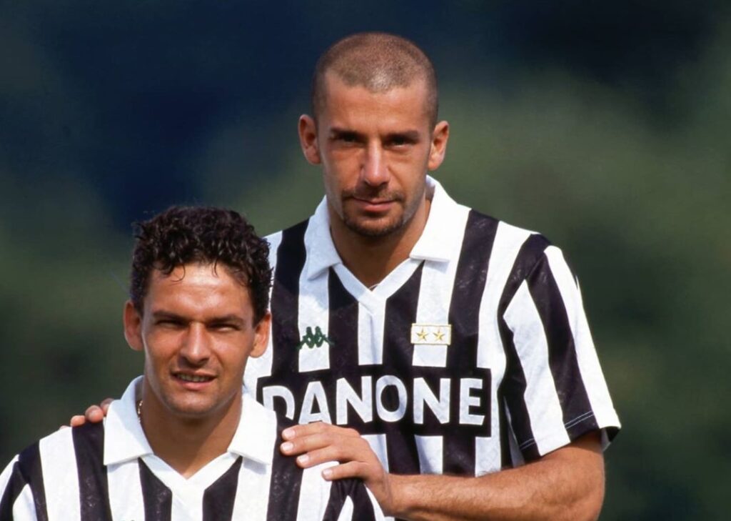 Roberto Baggio și Vialli în perioada în care erau colegi la Juventus FOTO: Wikimedia Commons