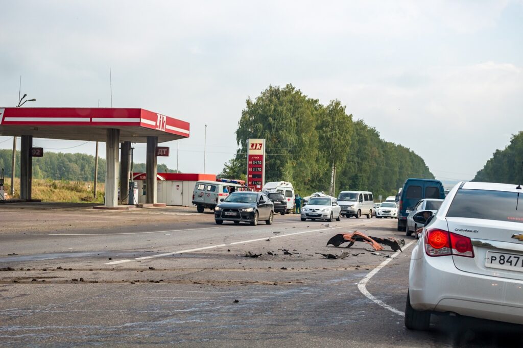 accident rutier mașină