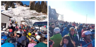 Aglomerație uriașă la telecabina Sinaia. „Suntem aici de la 7:30. E ora 11:42 și încă n-am urcat” telecabina sinaia