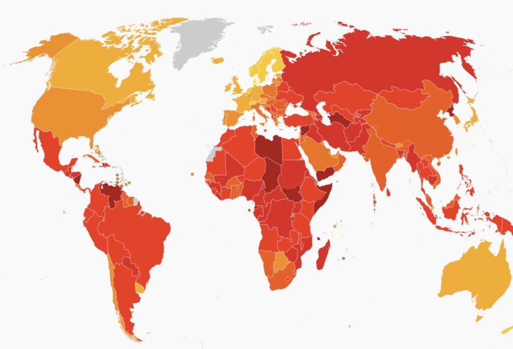 cele mai corupte țări din lume