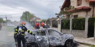 O mașină Dacia electrică a ars complet din cauza unui scurtcircuit dacia electrică