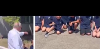 Copiii dintr-o fanfară, puși de dirijor să stea în genunchi pe asfaltul încins, ca să își ceară scuze. „Dacă se mai întâmplă, vă țin ore-n șir”